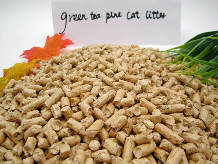 Eco Friendly Wood Pellet Cat Litter Pine with Green Tea for Cats
